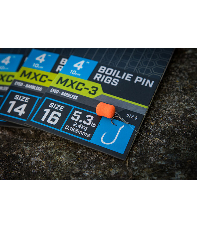 Matrix Bas de Ligne MXC-3 Boilie Pin 10cm - Oeillet-Sans Ardillon (8 pcs)