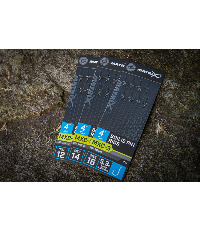 Matrix Onderlijn MXC-3 Boilie Pin Rigs 10cm - Eyed Barbless (8 pcs)
