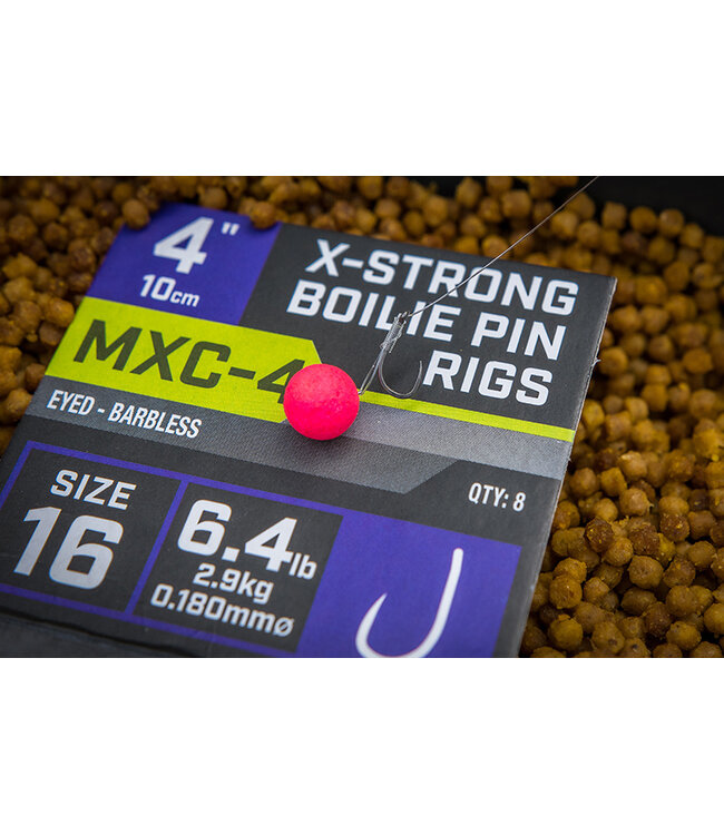 Matrix Vorfach MXC-4 X-Strong Boilie Pin Rigs 10cm Eyed-Barbless (8 pcs)