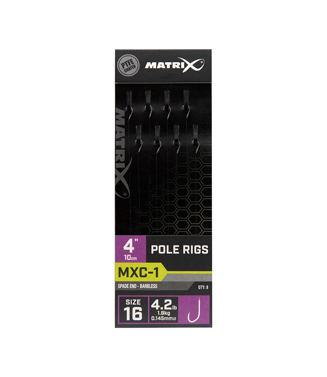 Matrix Vorfach MXC-1 Pole Rigs 10cm Spade End-Barbless (8 pcs)