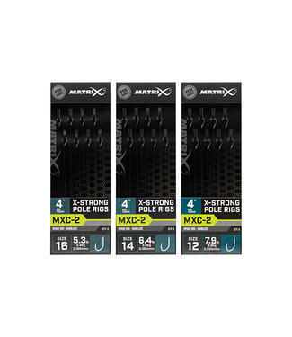 Matrix Vorfach MXC-2 X-Strong Pole Rigs 10cm Spade End-Barbless (8 pcs)