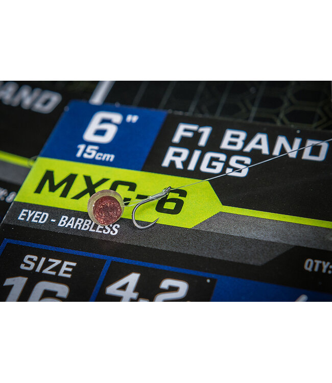 Matrix Onderlijnen MXC-6 F1 Band Rigs 15cm Eyed-Barbless (8 pcs)