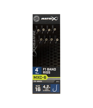 Matrix Bas De Ligne MXC-6 F1 Band 10cm Oeillet-Sans Ardillon (8 pcs)