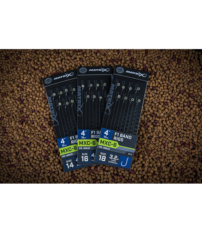 Matrix Bas De Ligne MXC-6 F1 Band 10cm Oeillet-Sans Ardillon (8 pcs)