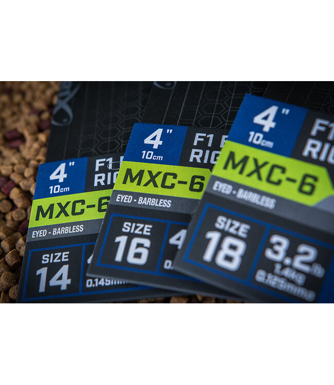 Matrix Onderlijnen MXC-6 F1 Band Rigs 10cm Eyed-Barbless (8 pcs)