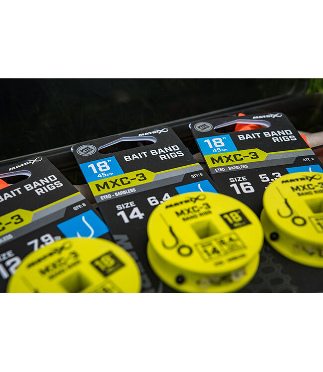 Matrix Onderlijn MXC-3 Bait Band Rigs 45cm Eyed-Barbless