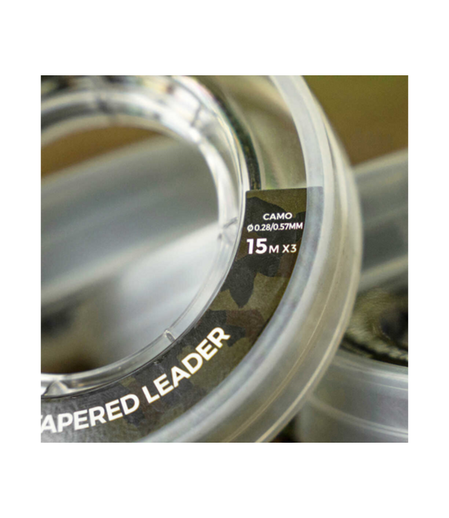 Avid Carp Outline Camo Tapered Leader (3x 15m)