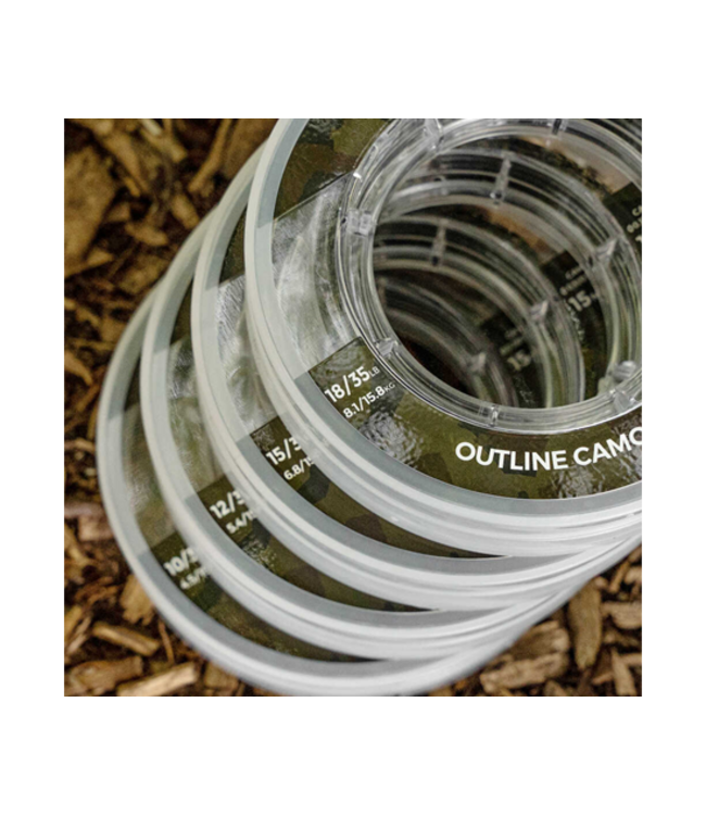 Avid Carp Outline Camo Tapered Leader (3x 15m)