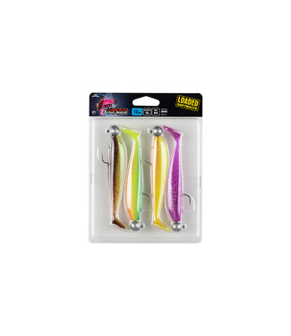 Fox Rage Zander Pro Shad Loaded UV Couleurs Mélangées (4 pcs) 10cm - Jighead 10g - Haak 3/0