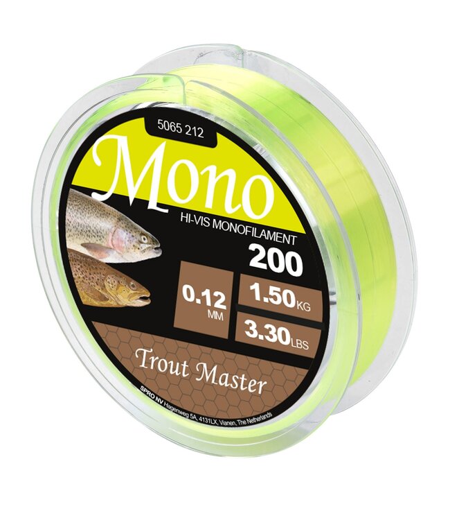Trout Master Hi-Vis Mono Chartreuse 200m