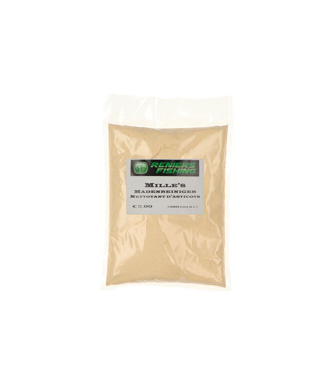 Reniers Fishing Mille's Madenreiniger 500g – Homemade Reinigingspoeder voor Maden met Neutraal, Brasem of Carp Profiel voor Schone, Frisse en Zinkende Maden