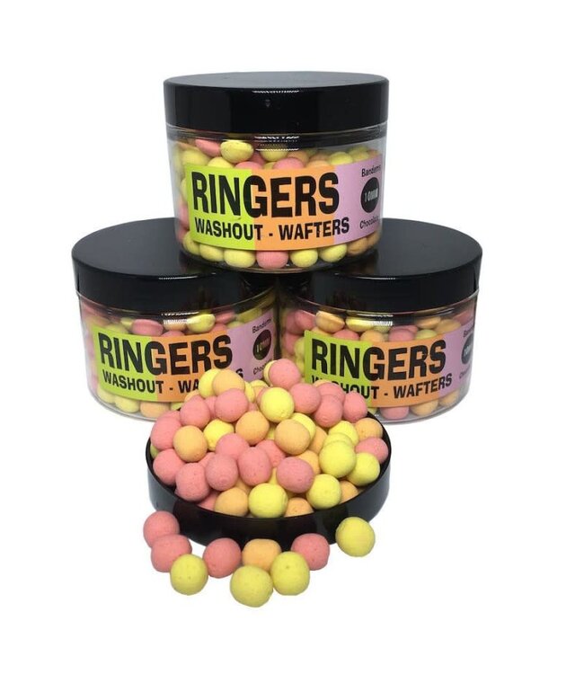 Ringers Washout Wafters Bandems Chocolate – Semi-Drijvende Dumbell Wafters met Chocolade Aroma – Mini, 6mm & 10mm