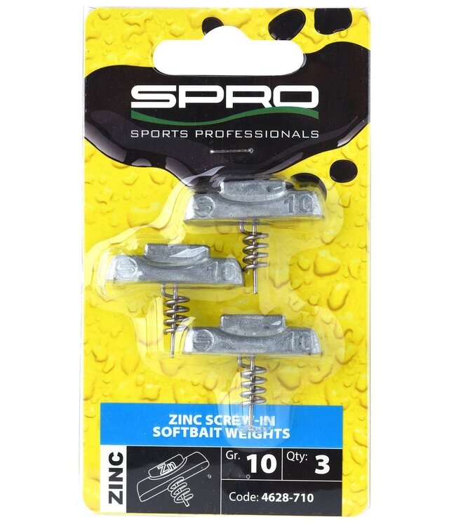 Spro Plombs Zinc Visé sur Leurres Souples (3 pcs)