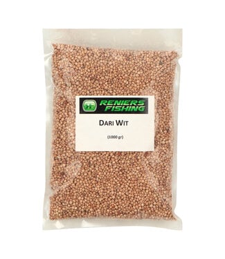 Reniers Fishing Dari Blanc Nettoyé 1kg – Graine Blanche pour Carpe et Mélanges d’Amorce