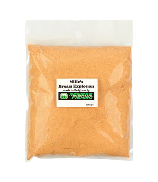 Reniers Fishing Mille’s Bream Explosion 2 kg – amorce premium brème pour étang & canal (Jaune / Brun)