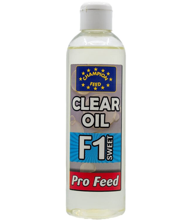 Champion Feed Pro Feed Clear Oil 250ml – Gearomatiseerde Olie voor Pellets & Visvoer
