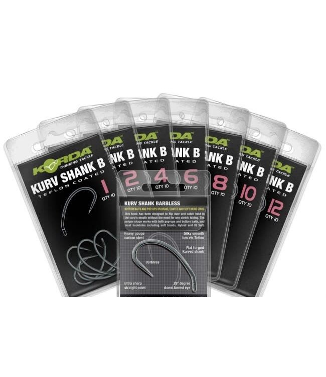Korda Kurv Shank B Barbless (10 pcs)