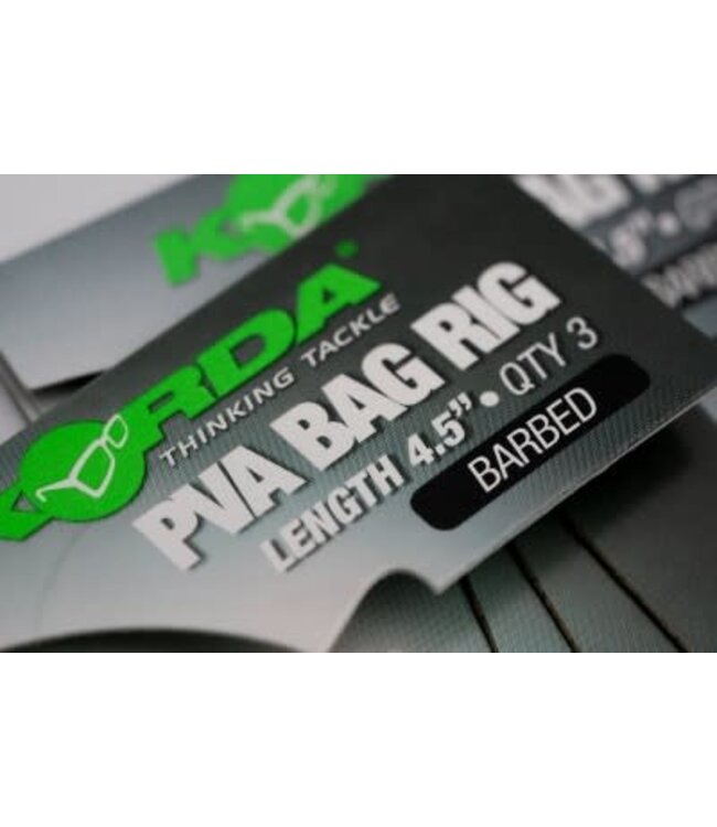 Korda PVA Bag Rig 4.5” Barbed (3 pcs) Haken Wide Gape
