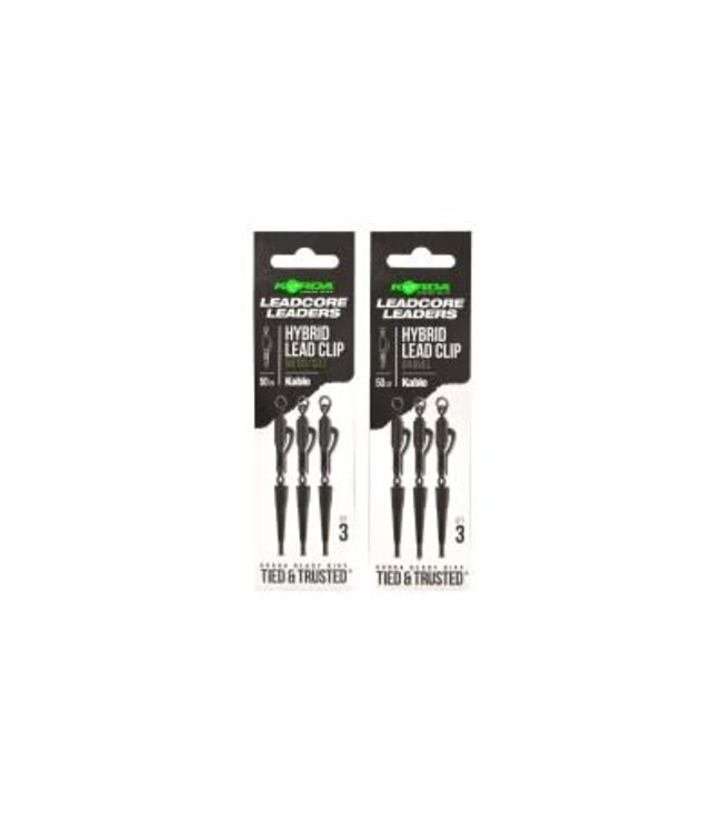 Korda Leadcore Leaders 50cm Hybrid Leadclip (3 pcs)