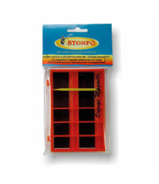 Stonfo Boîte Magnétique l'Hameçons Orange (10 compartiments)