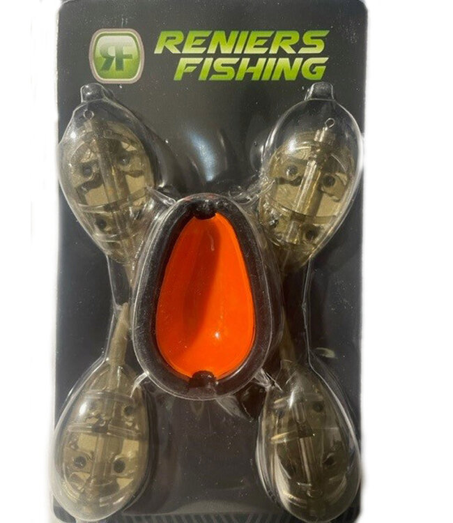 Reniers Fishing Set Inline Method Feeder 4 Stück + Quick Release