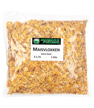 Reniers Fishing Flocons de maïs Extra Gros – prêts rapidement, parfaits en eaux très pêchées (2 kg / 5 kg / 20 kg)