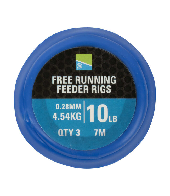 Preston Free Running Feeder Rigs 7m (3 pcs) 0.28mm - 4.54 kilo - 10lb