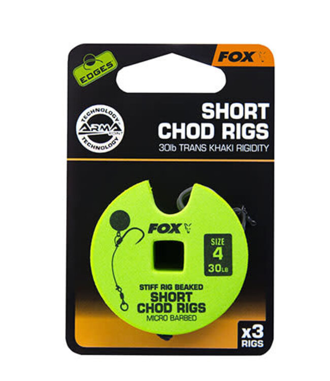Fox Stiff Rig Beaked Short Chod Rig Barbed (3 pcs)