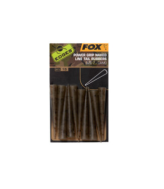 Fox Edges Power Grip Naked Line Tail Rubbers Camo - Size 7