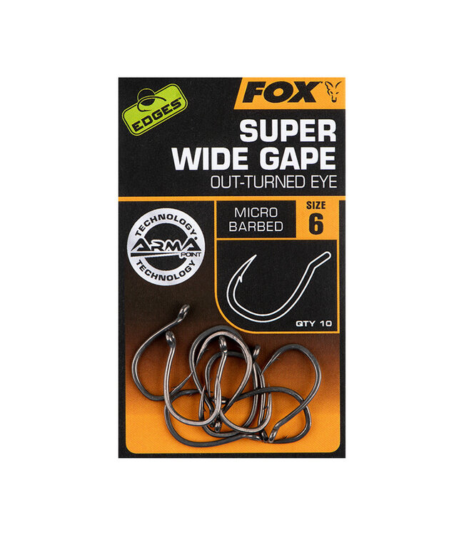 Fox Edges Super Wide Gape (Out-Turned Eye) Micro Barbed (10pcs)
