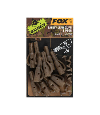 Fox Edges Camo Safety Lead Clips & Pegs