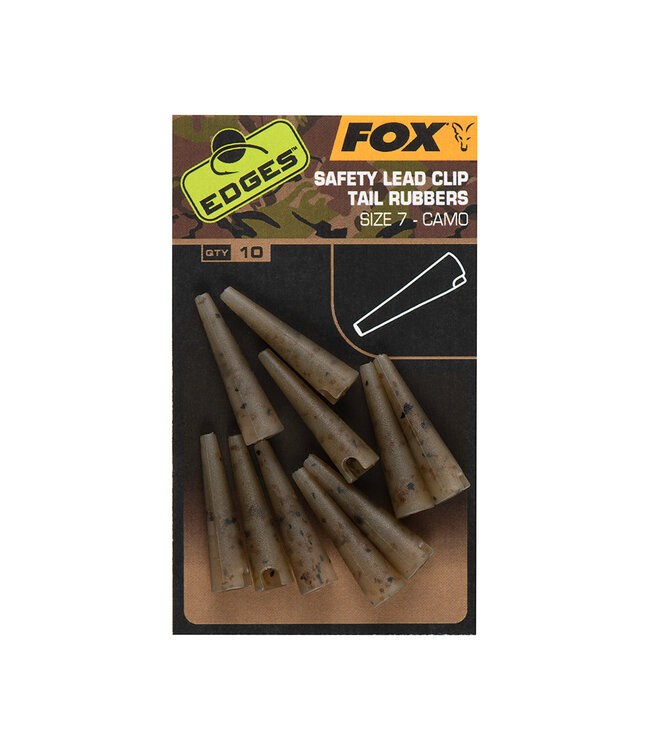 Fox Edges Camo Lead Clip Tail Rubbers Size 7