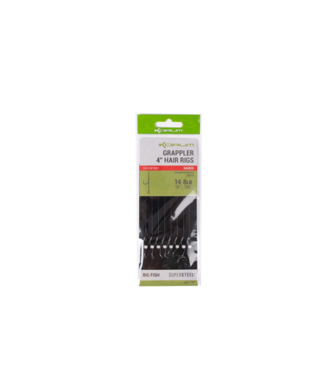 Korum Grappler 4" Base De Ligne Cheveux Sans Ardillon (8 pcs)