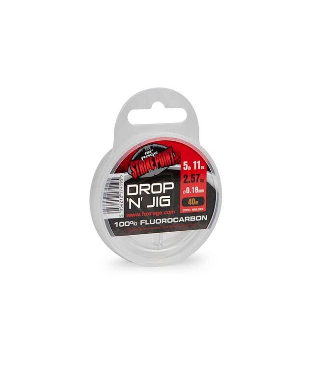 Fox Rage Strike Point Drop 'N' Jig 100% Fluorocarbone (40m)