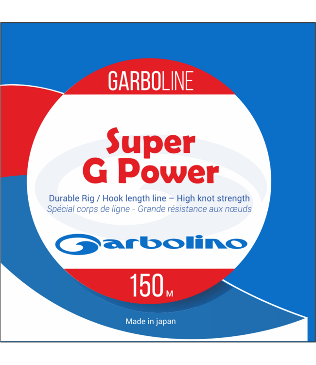 Garbolino Super G Power 150m – Nylon Japonais Rigide avec Haute Résistance Linéaire et Excellente Tenue au Nœud