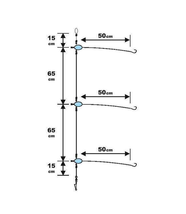 Sunset Boot Rig Special Fluorocarbon Branch Line Seabream Special 160cm (3 Stück)
