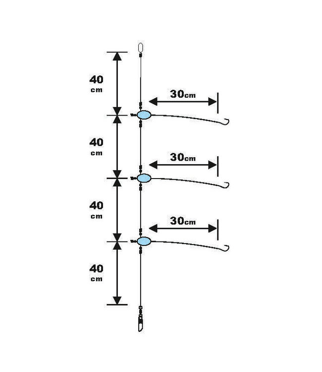 Sunset Boat Rig Special Fluorocarbon Branch Line Chinu Special 160cm (3 pcs)