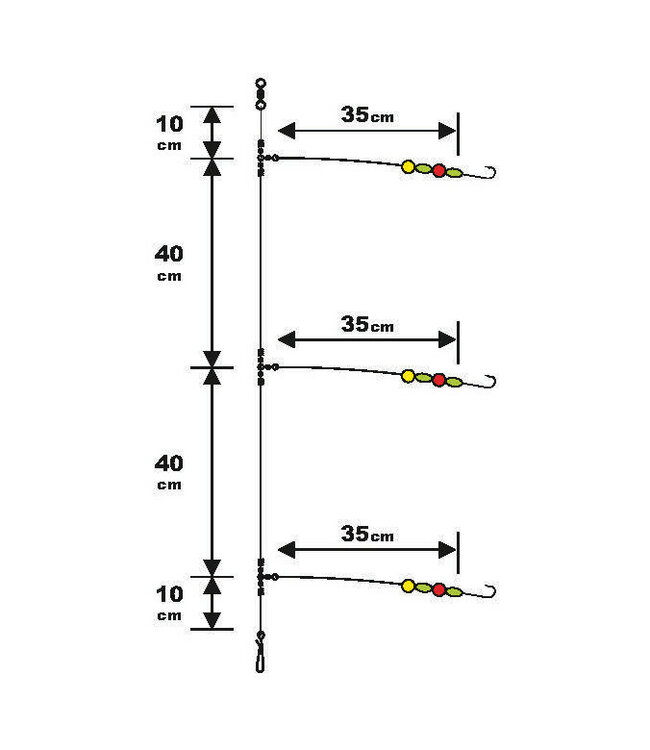 Sunset Surfcasting RS Competition Special Merlan - Fluoro 100cm (3 pcs)