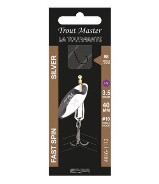 Trout Master Spinner La Tournante 2.50gr - 50mm - l'Hameçon Treble 12 (incl l'Hameçon Simple 8)
