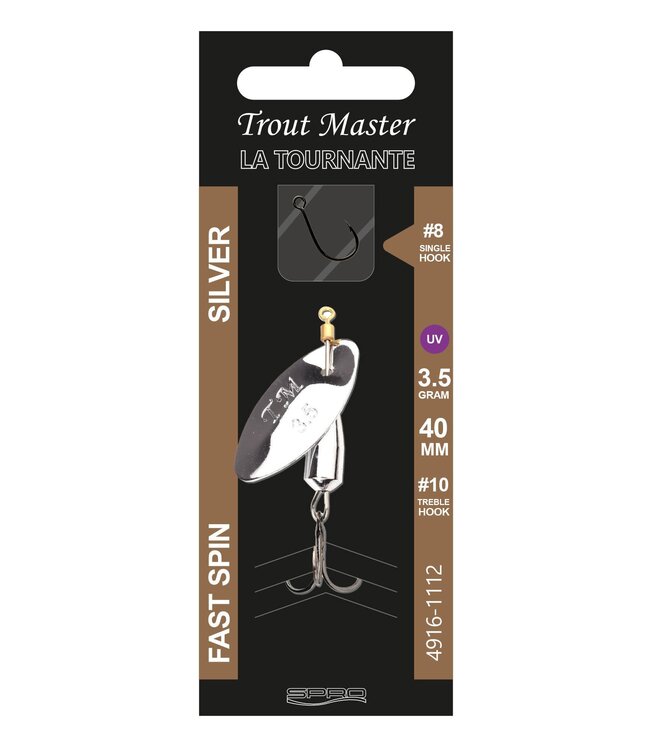 Trout Master Spinner La Tournante 2.50gr - 50mm - Drilling Haken 12 (inkl Einzelhaken 8)