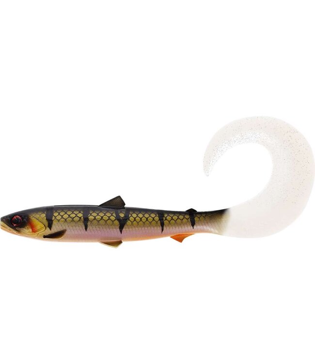 Westin Bullteez Curltail 8cm 3g – Softbait Roulant avec Curltail Vibrant, Yeux Réalistes et Slots Offset