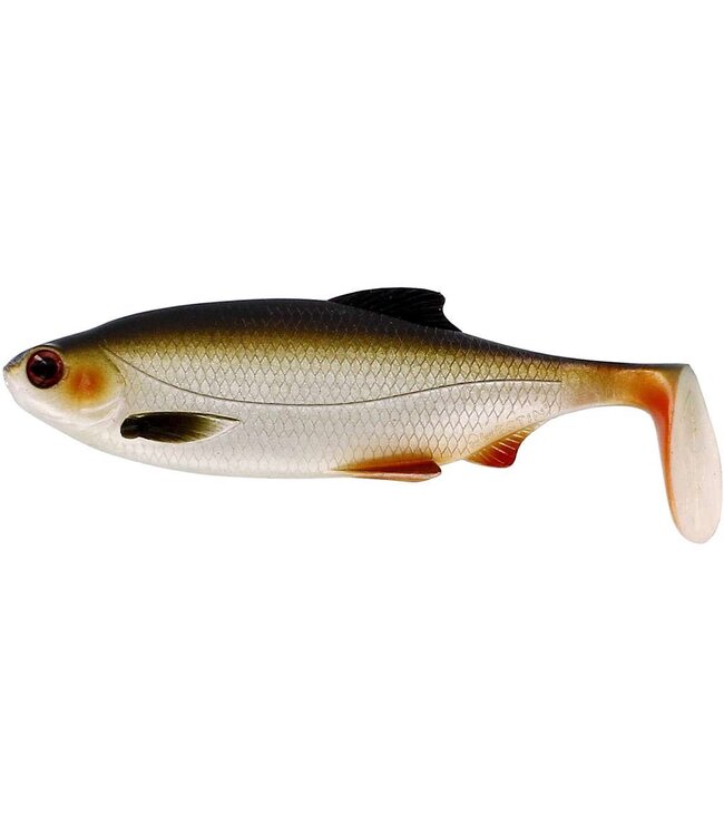 Westin Ricky The Roach Shadtail 14cm 42g – Großer realistischer Rotaugen-Shad für Hecht, Zander und große Räuber – 1 Softbait