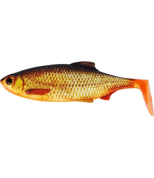 Westin Ricky The Roach Shadtail 14cm 42g – Großer realistischer Rotaugen-Shad für Hecht, Zander und große Räuber – 1 Softbait