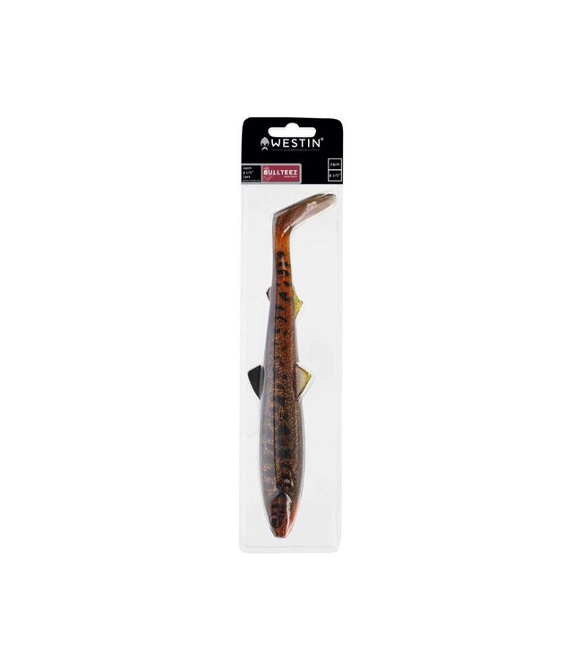 Westin Bullteez Shadtail 18cm 53g – Grand Shad Carnassier avec Paddle Tail et Fentes Offset pour Brochet et Gros Sandre – 1 Pièce