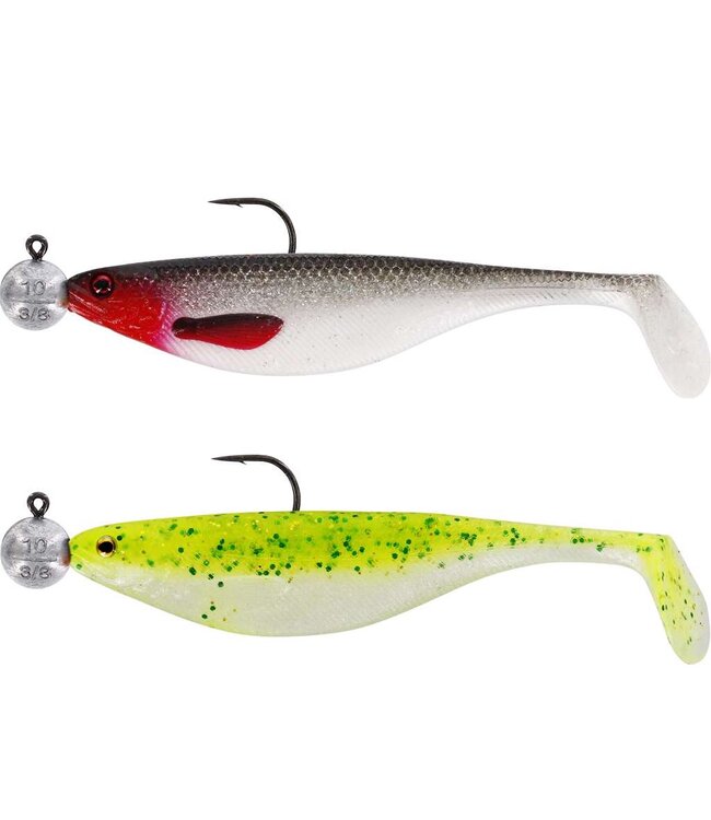 Westin Shadteez R 'N R 12cm 10g Haak 6/0 – Ready Rigged Softbait met Rolling Action en Belly Flash voor Snoekbaars, Snoek en Grote Baars – 2 Stuks