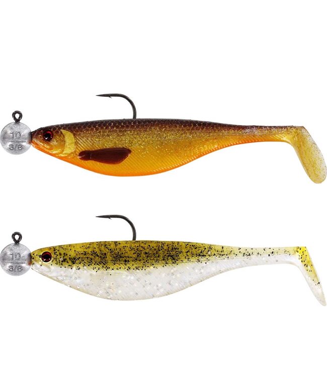 Westin Shadteez R 'N R 12cm 10g Haak 6/0 – Ready Rigged Softbait met Rolling Action en Belly Flash voor Snoekbaars, Snoek en Grote Baars – 2 Stuks