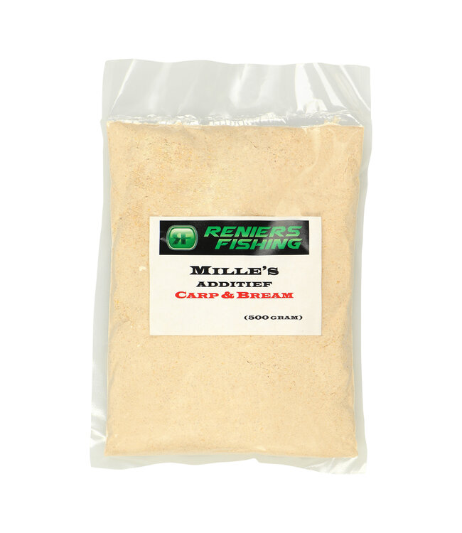 Reniers Fishing Mille’s Additieven 500g – Zoete, Fruitige en Klassieke Lokadditieven voor Voer, Maden, Karper, Brasem en Allround Witvisserij