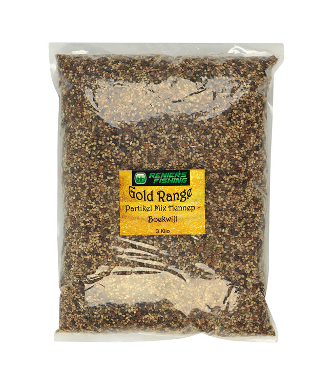 Reniers Fishing Partikel Mix Trocken Hanf Buchweizen – 50% Hanf / 50% Buchweizen – 3 kg