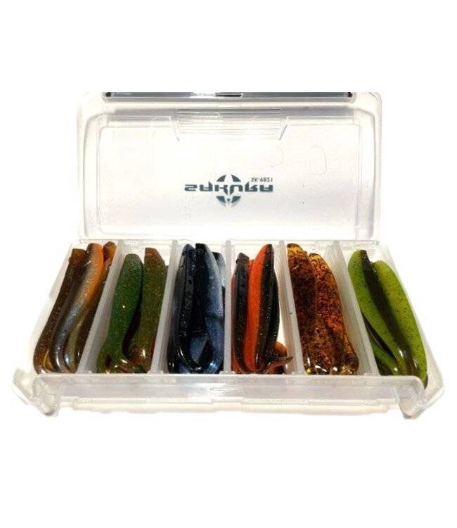 Quantum Set  Soft Shads 12cm  Q-Paddler 30 Stuks + Box