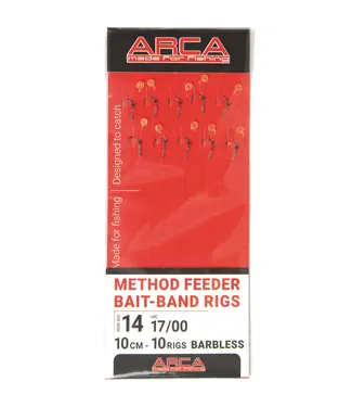 Arca Method Feeder Bait-Band Rig F1624 Sans Ardillon 10cm (10 pcs)